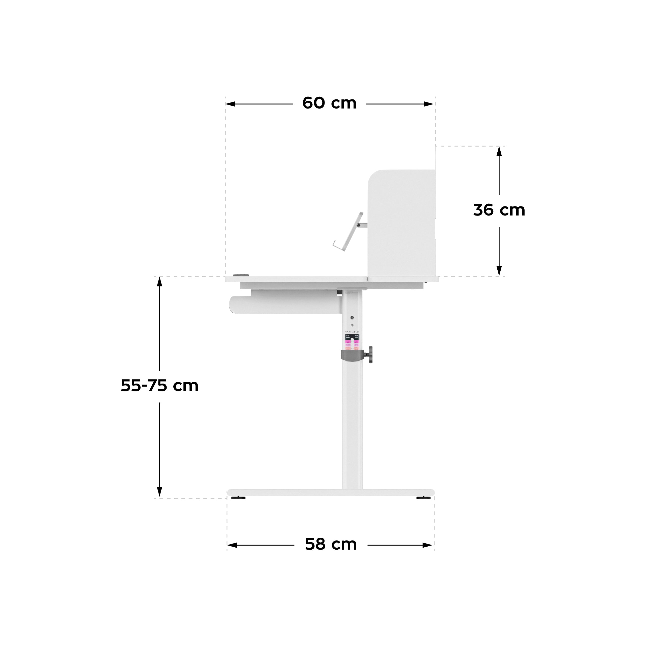 Ergonomický detský stôl Mark Adler Study 5.0 Grey 90 cm