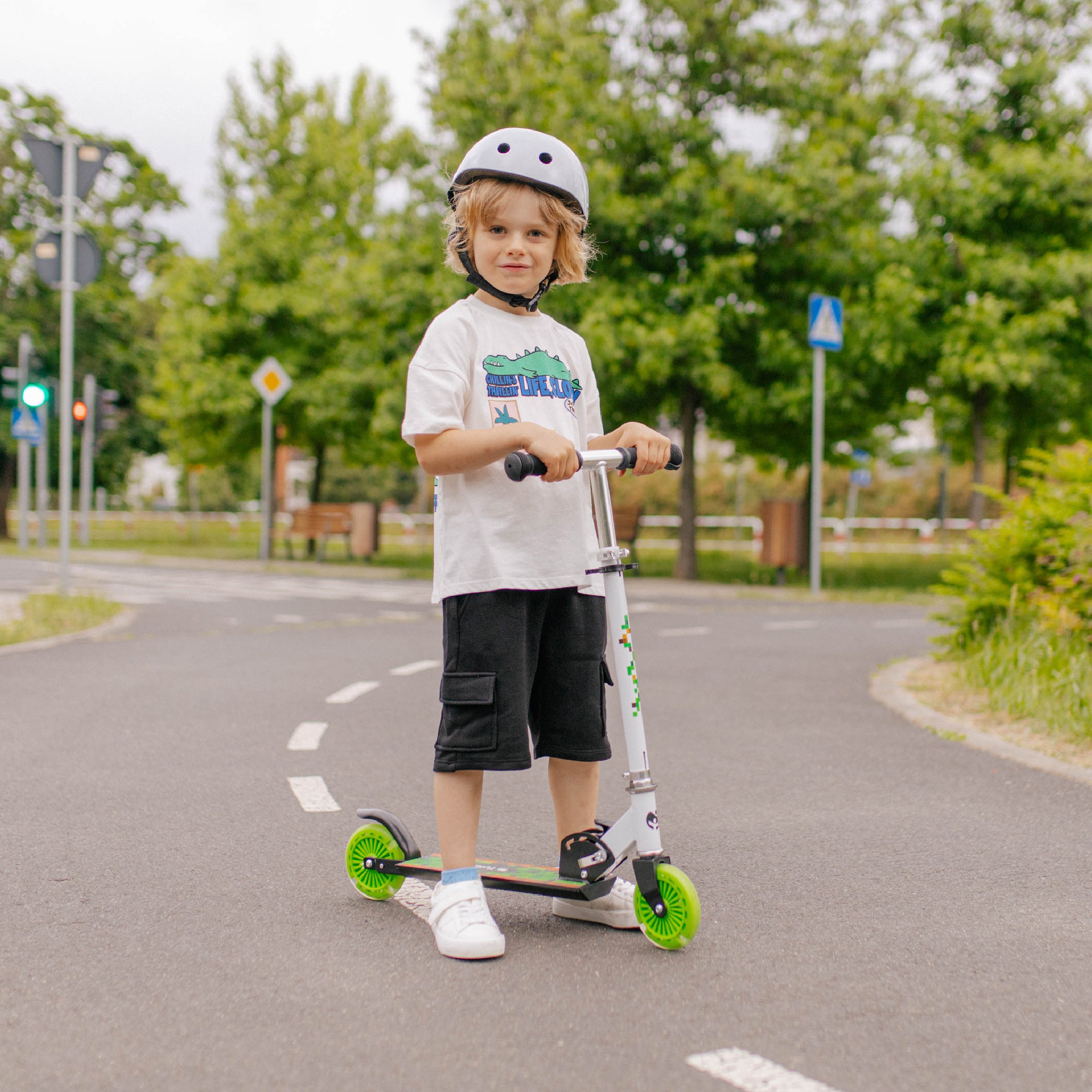 Detský kolobežka Tulano Zigzag 35 Green