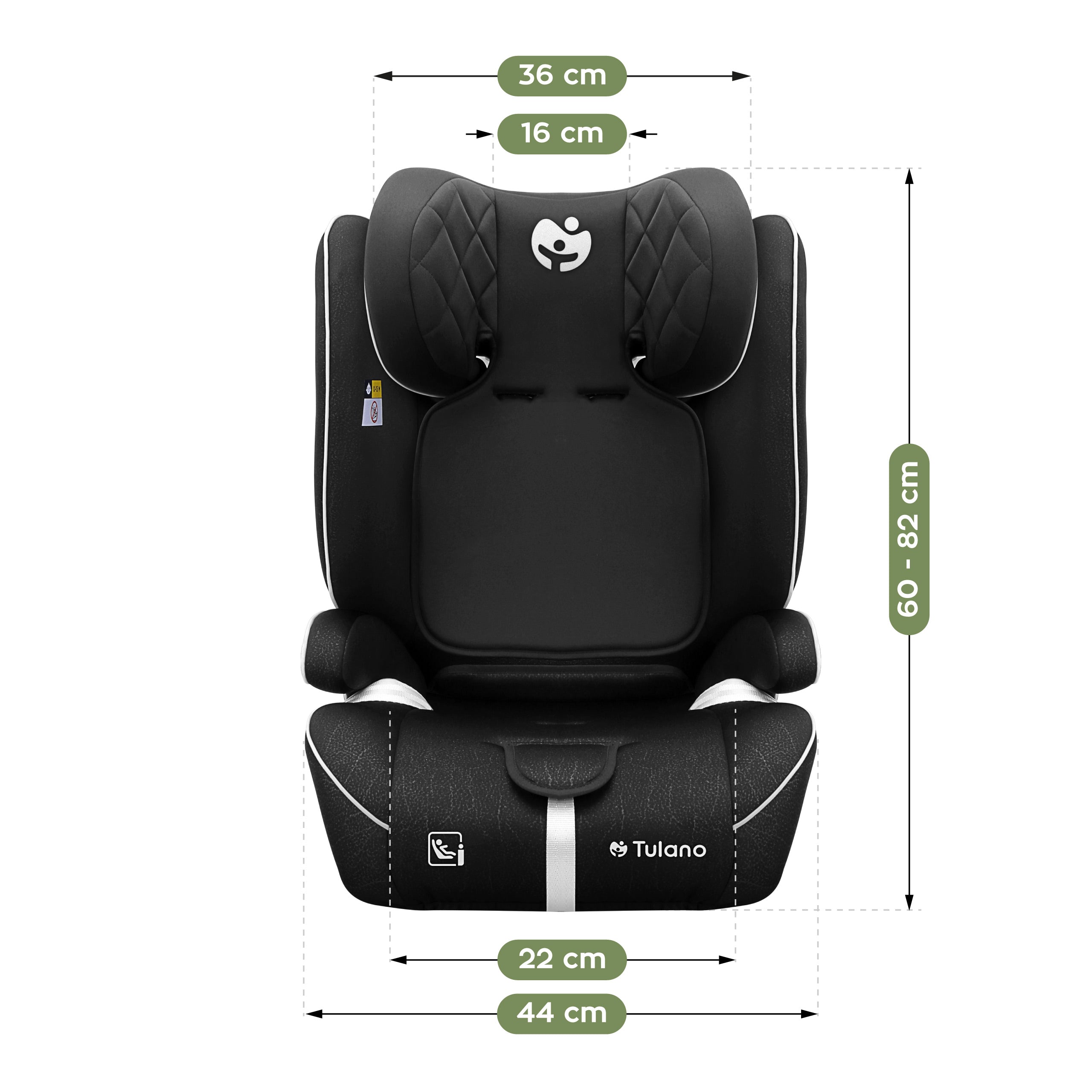 Detská autosedačka Tulano Zooma 25 Black 76–150 cm I-Size