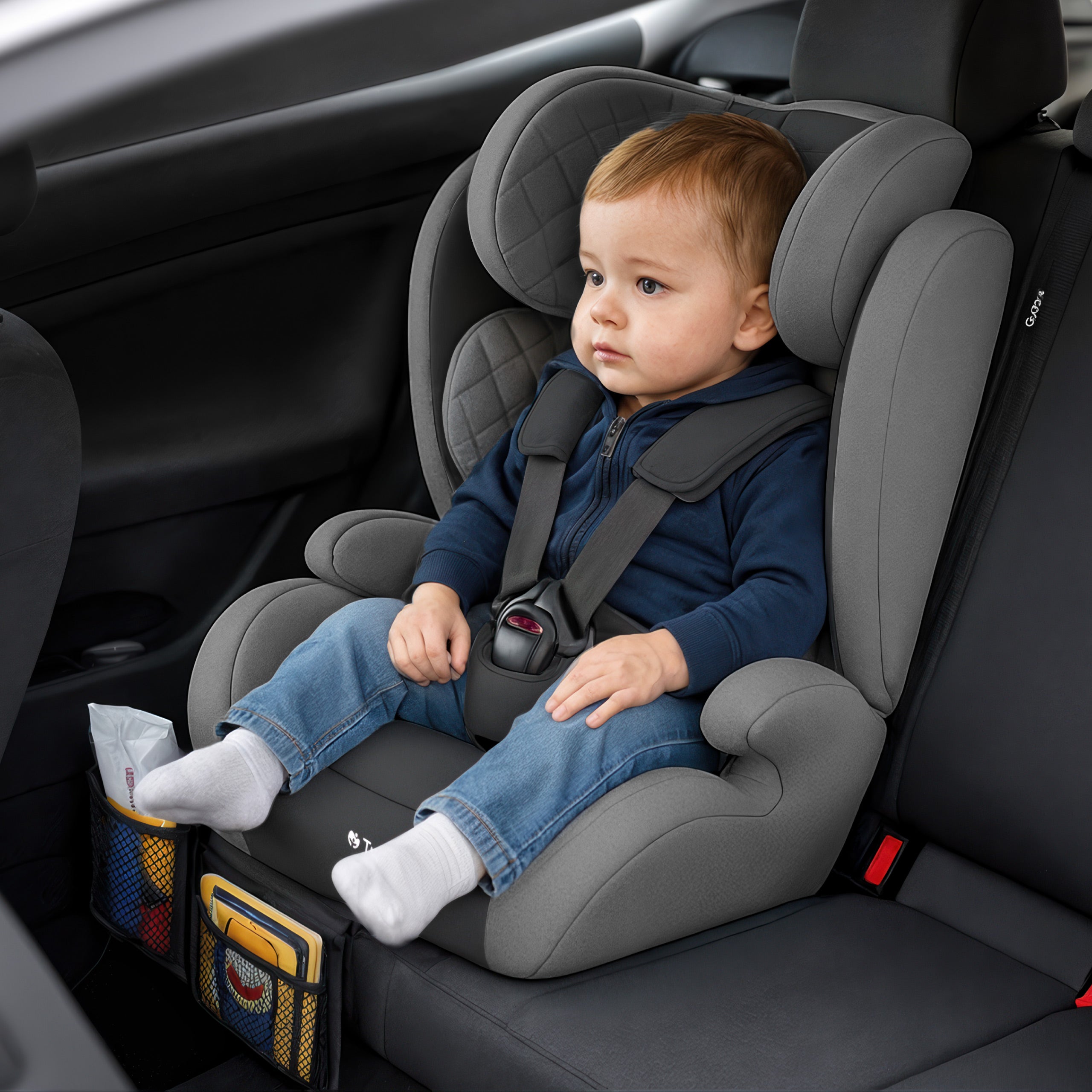 Detská autosedačka Tulano Zooma 25 šedá – čierna 76 – 150 cm I-Size